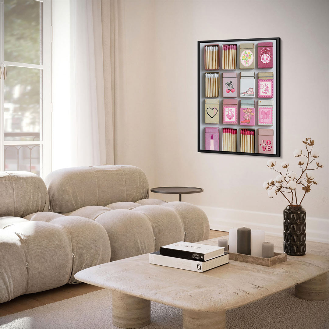 Speelse lucifersdoosjes Kunstwerk