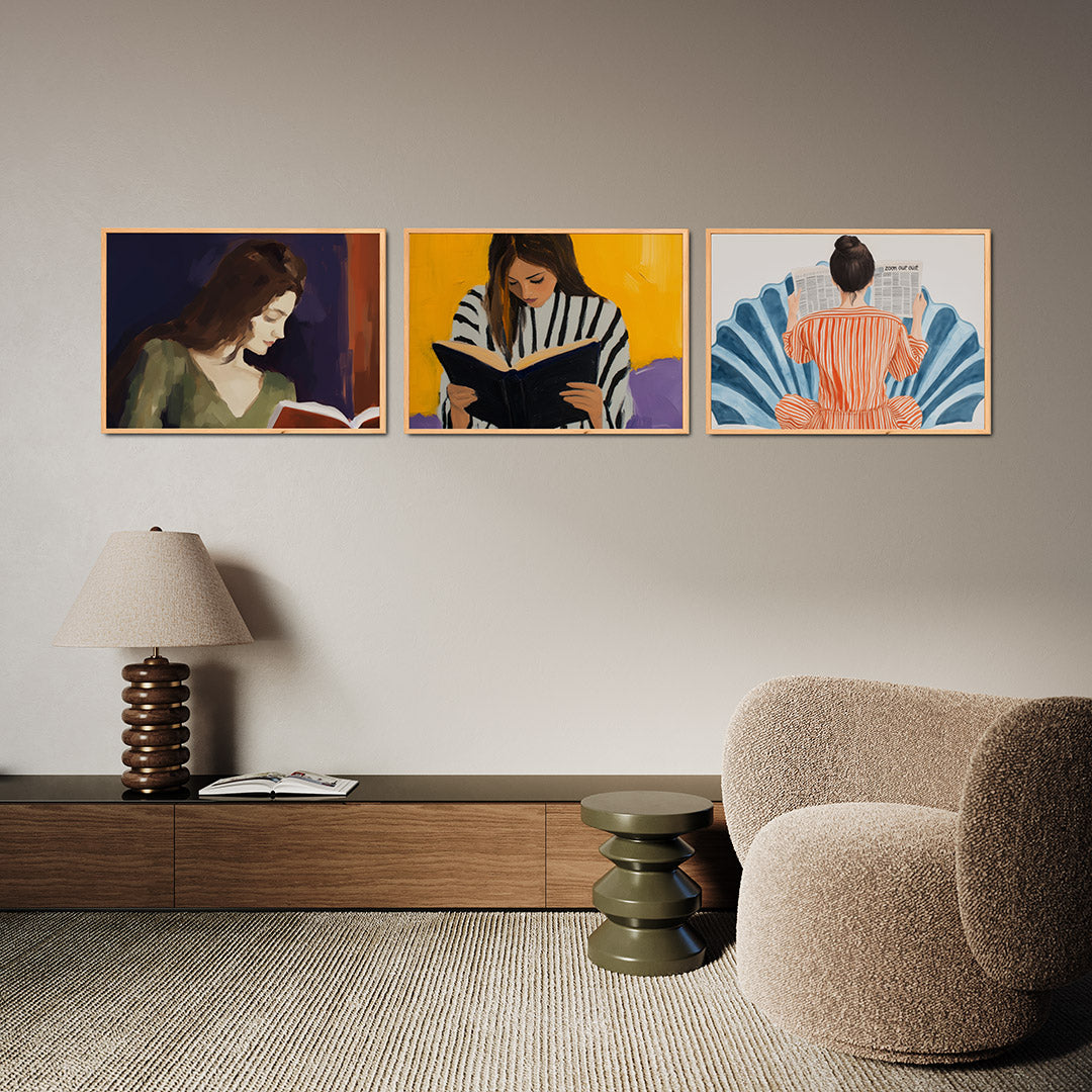 Leesmoment in kleur Posterset