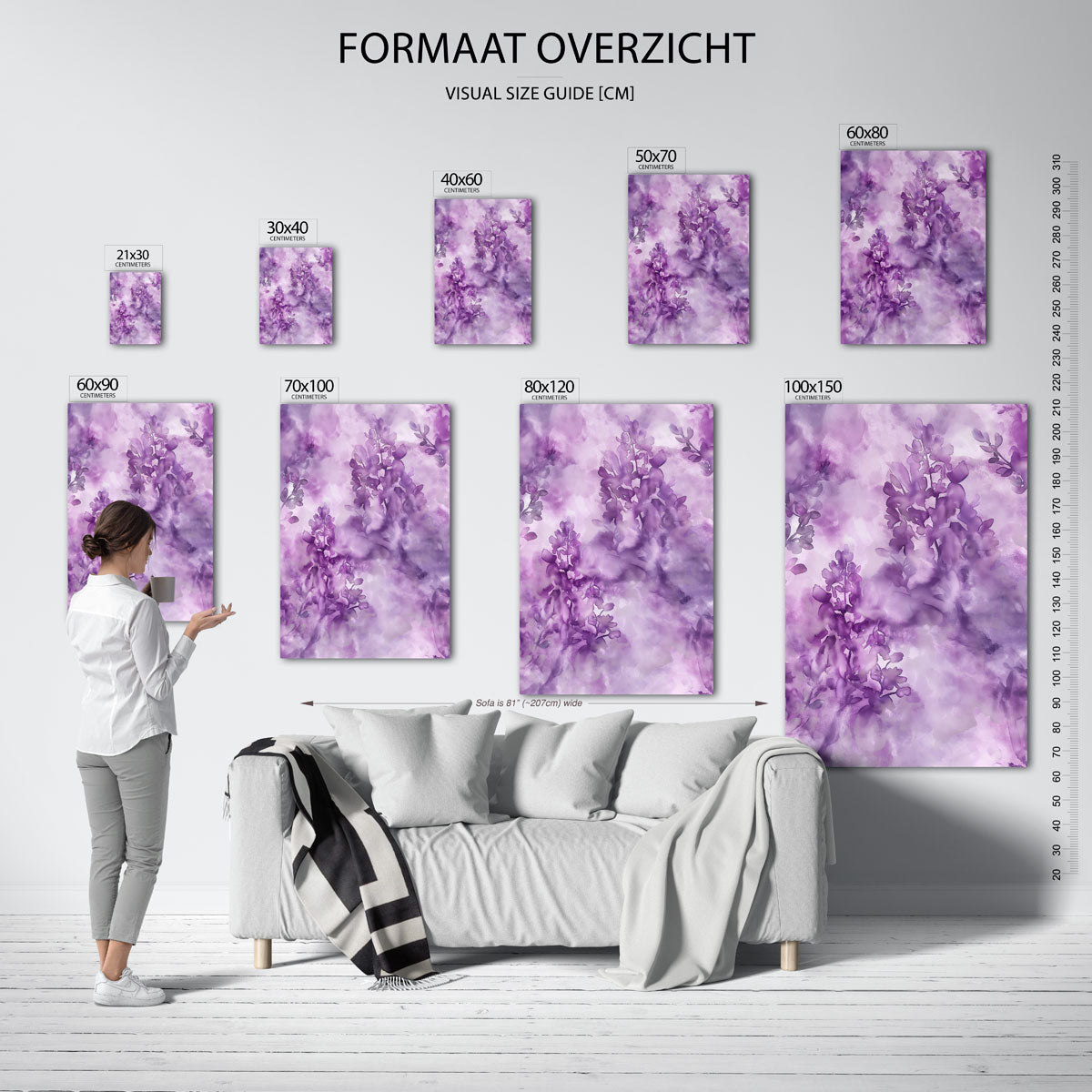 Paarse bloemen Poster