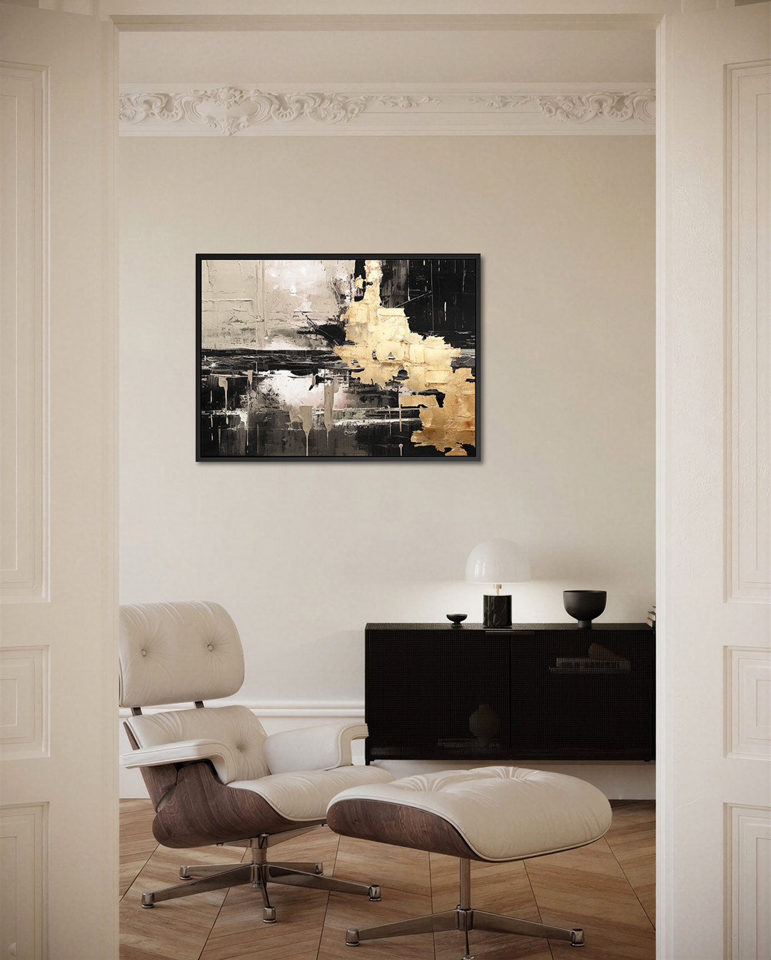 Gelaagde textuur compositie Kunstwerk