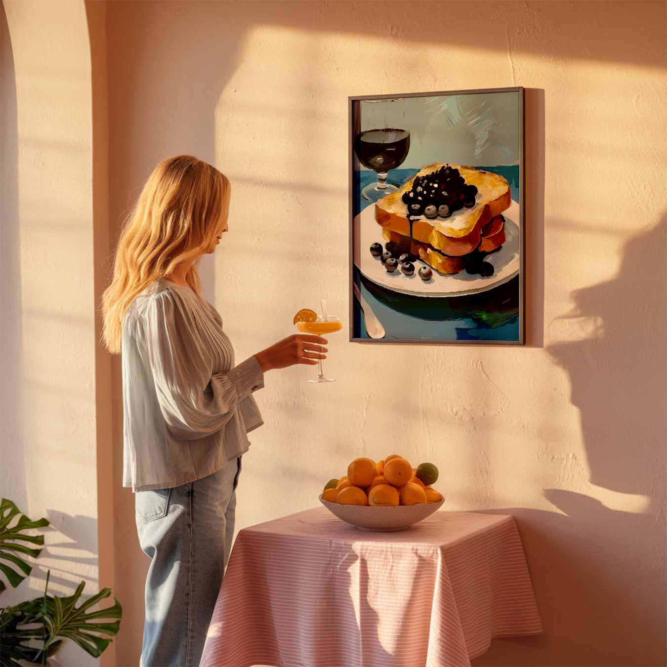 Luxe Franse Toast Koffiehuis Poster-WallArtistic