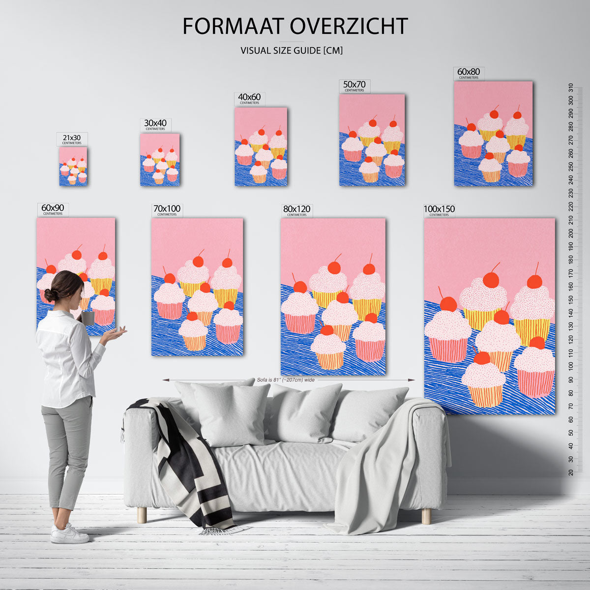 Cupcake met kersen Poster
