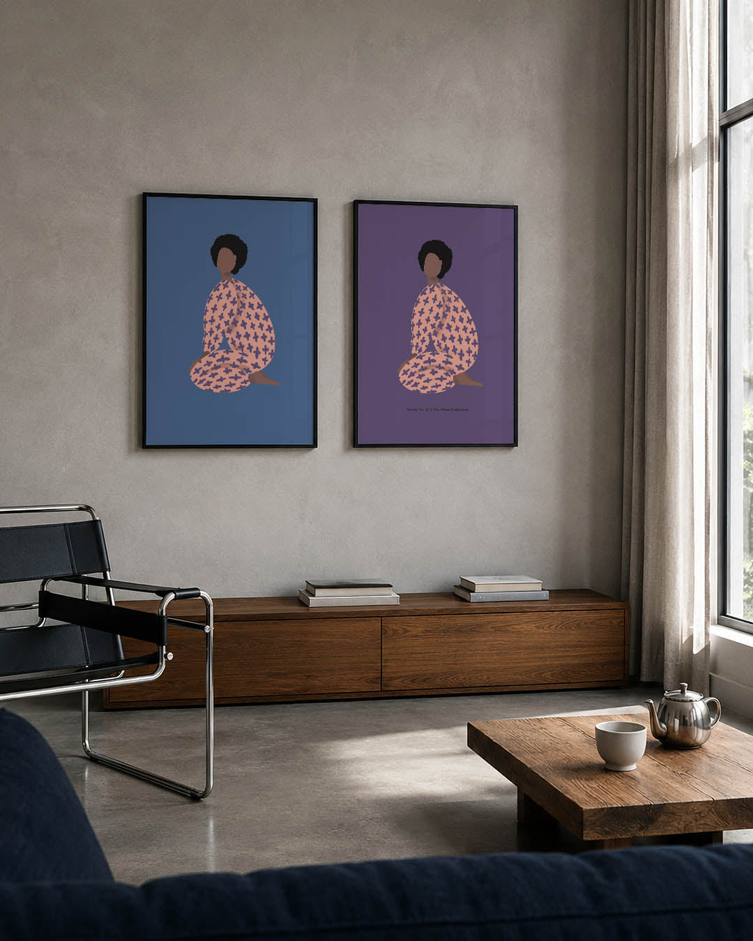 Kleurrijk silhouet Posterset