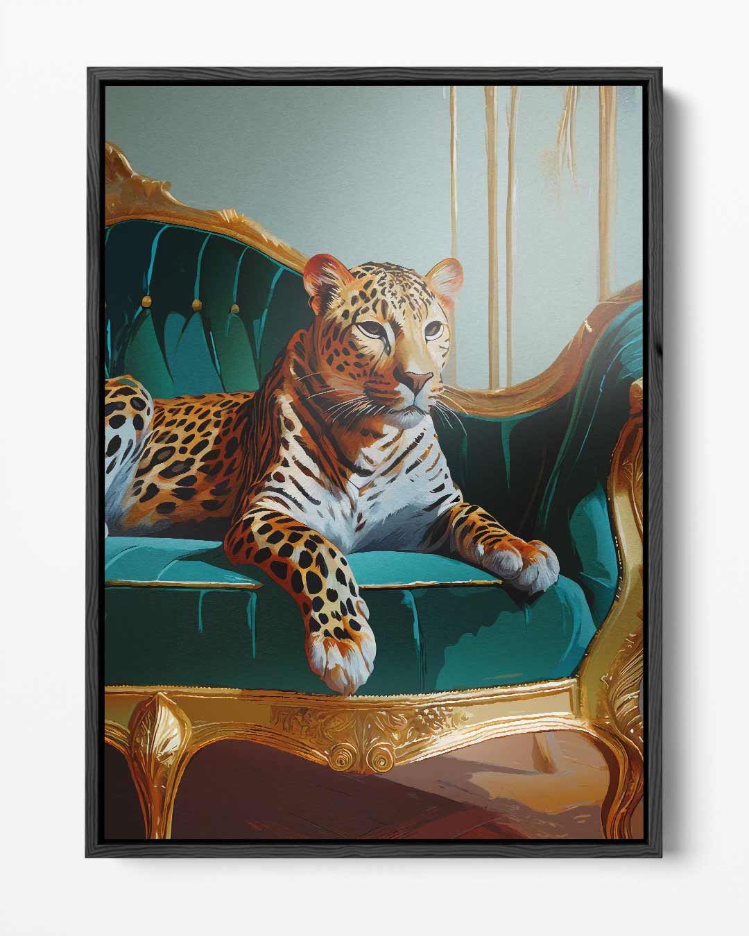 Luxurious Leopard on Sofa Artwork