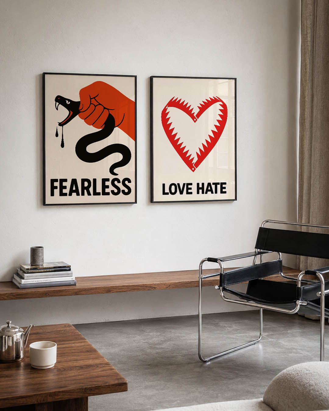 Krachtige grip Posterset