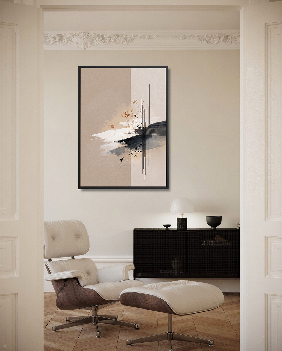 Dynamische lijnen en vormen Kunstwerk
