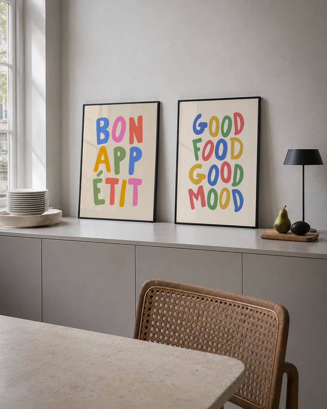 Kleurrijke letters Posterset