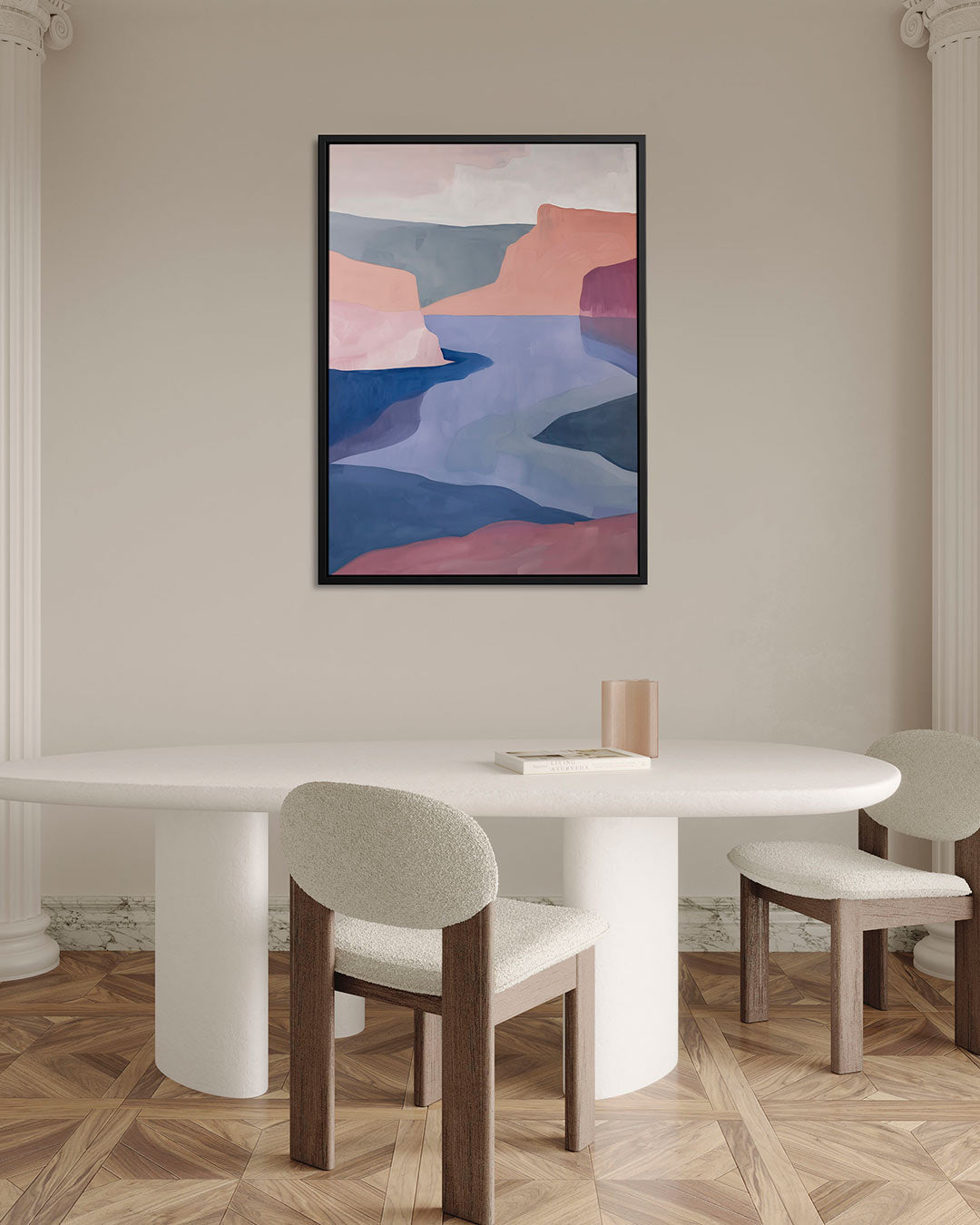 Kleurrijke landschap vormen Kunstwerk