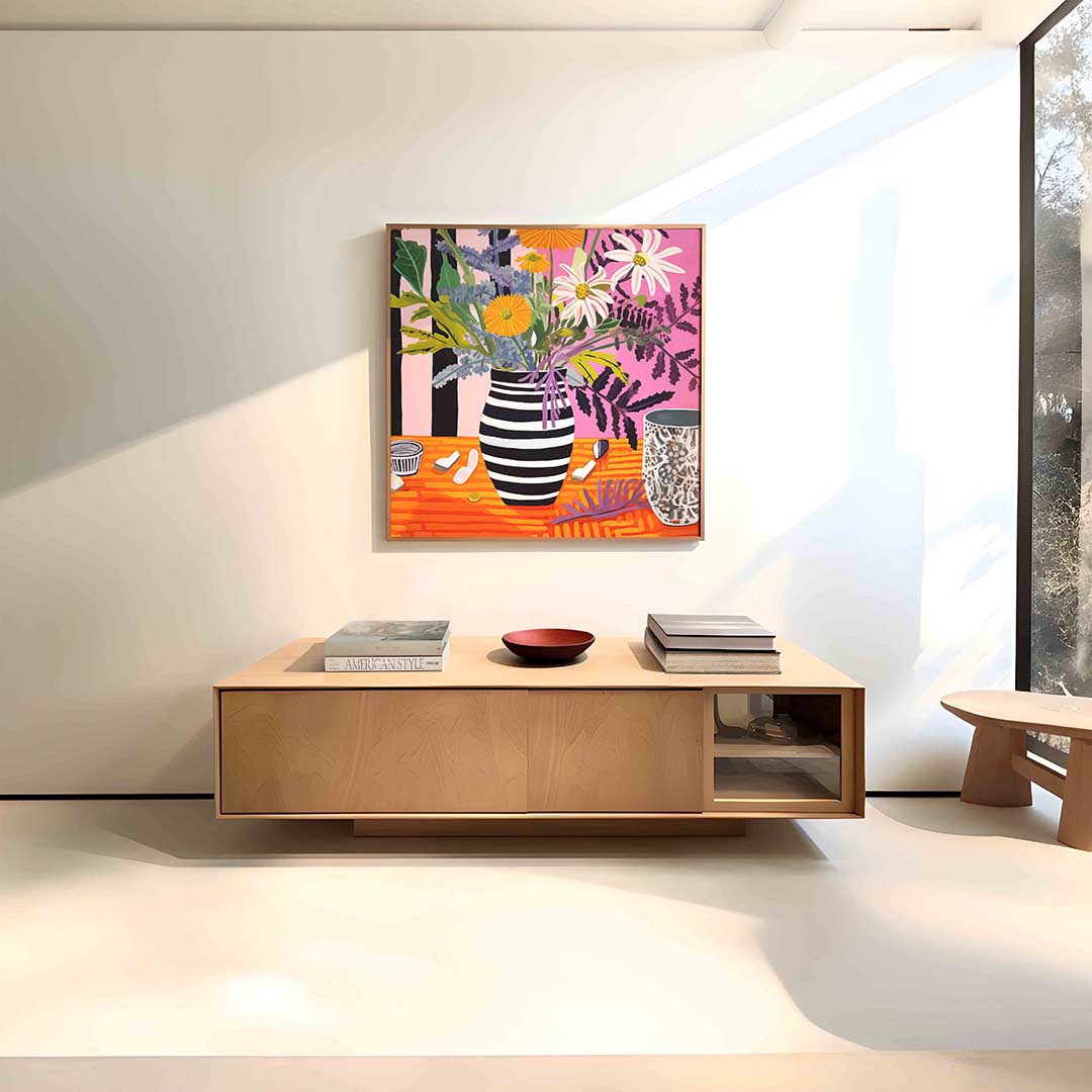 Bloemen in vaas Poster
