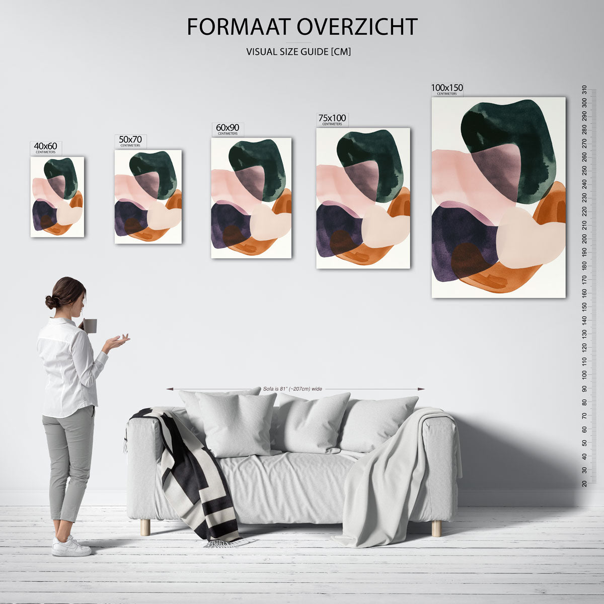 Organische vormen compositie Kunstwerk