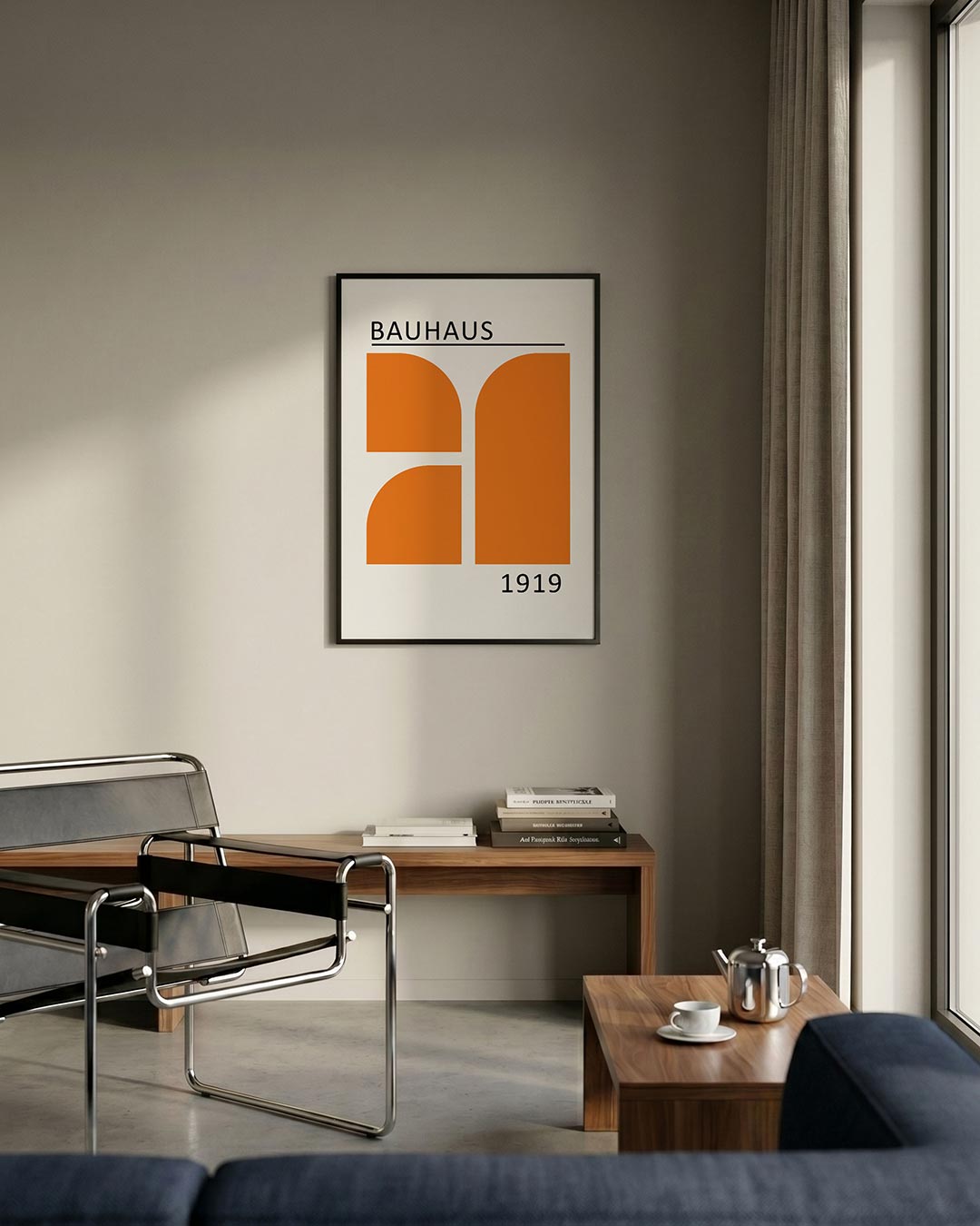 Oranje vormenspel Poster