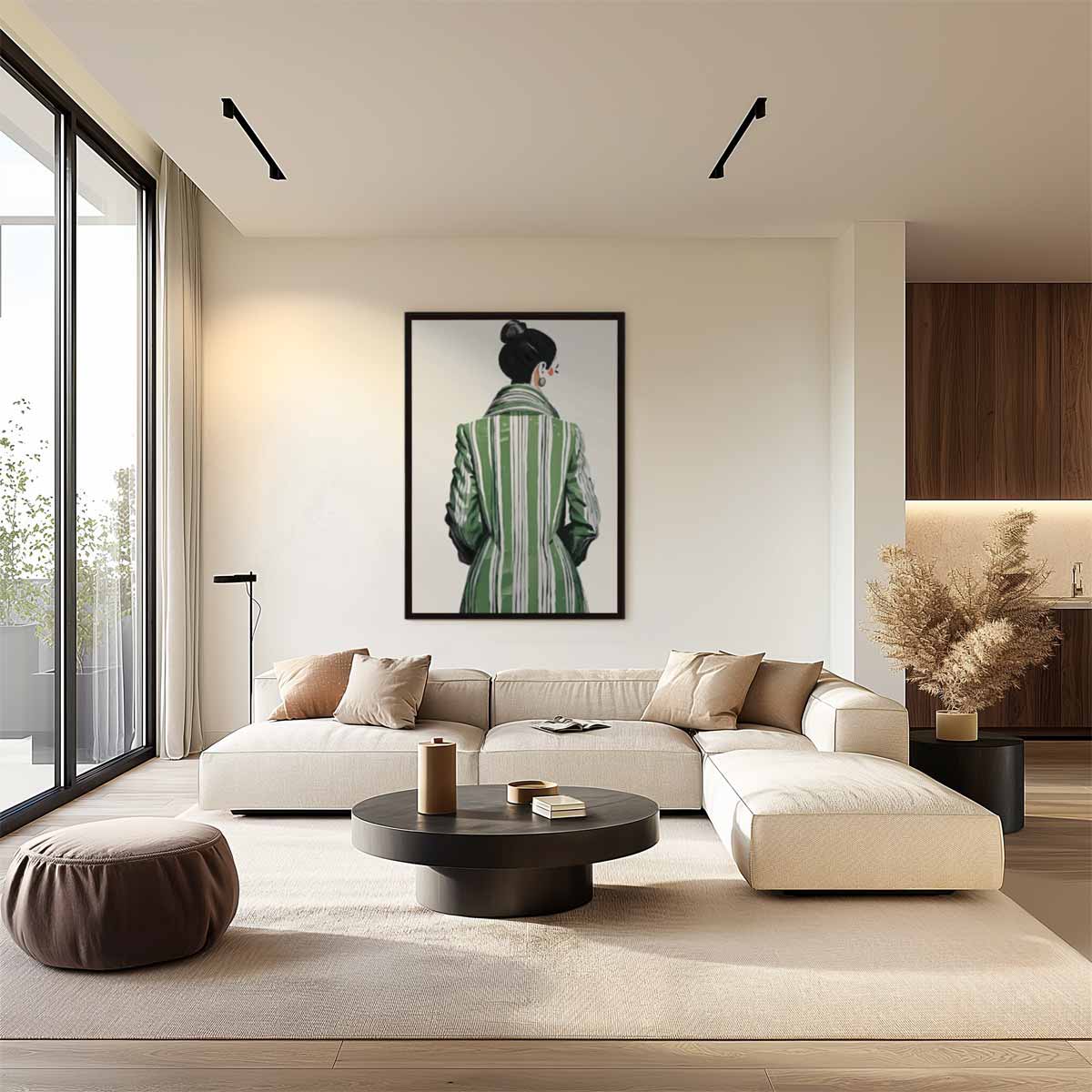 Stijlvolle Strepen Achteraanzicht Kunstwerk-canvas-dibond-plexiglas-wanddecoratie-WallArtistic