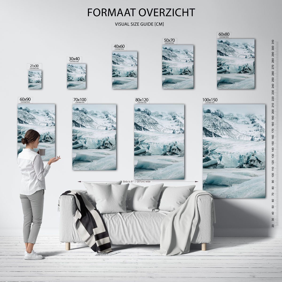 Ijslandschap bergen Poster
