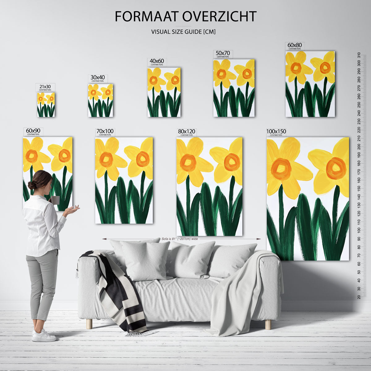 Twee gele bloemen Poster