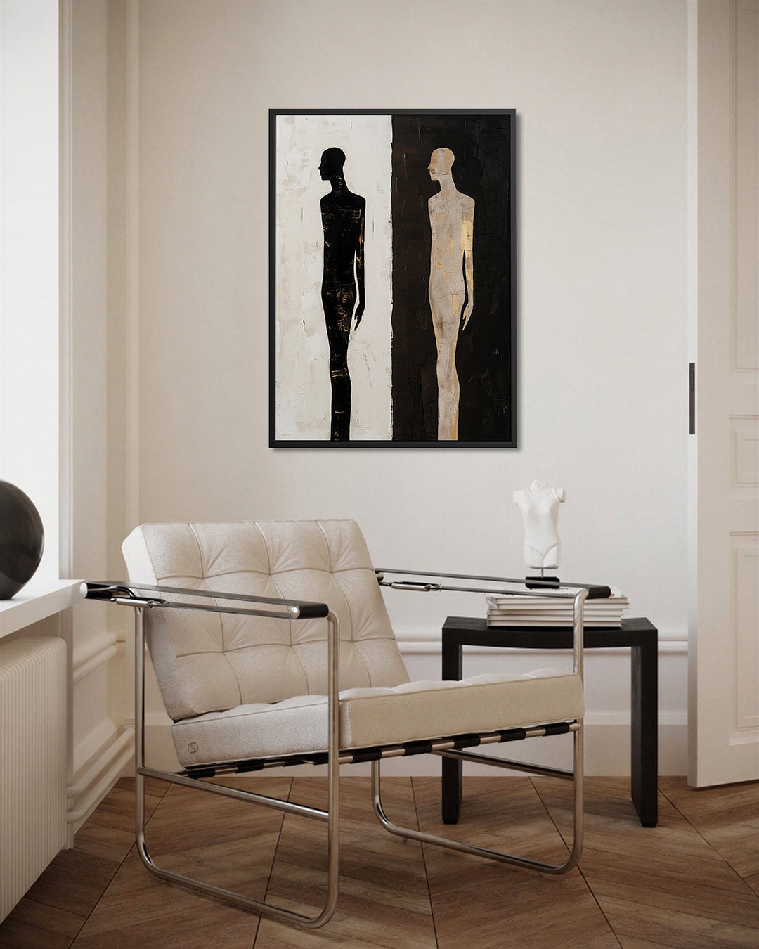 Tegenovergestelde figuren Kunstwerk
