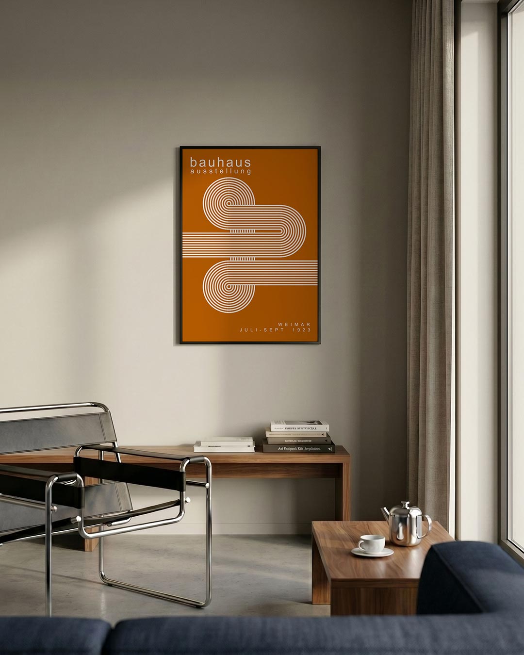 Lijnen en cirkelpatronen Poster