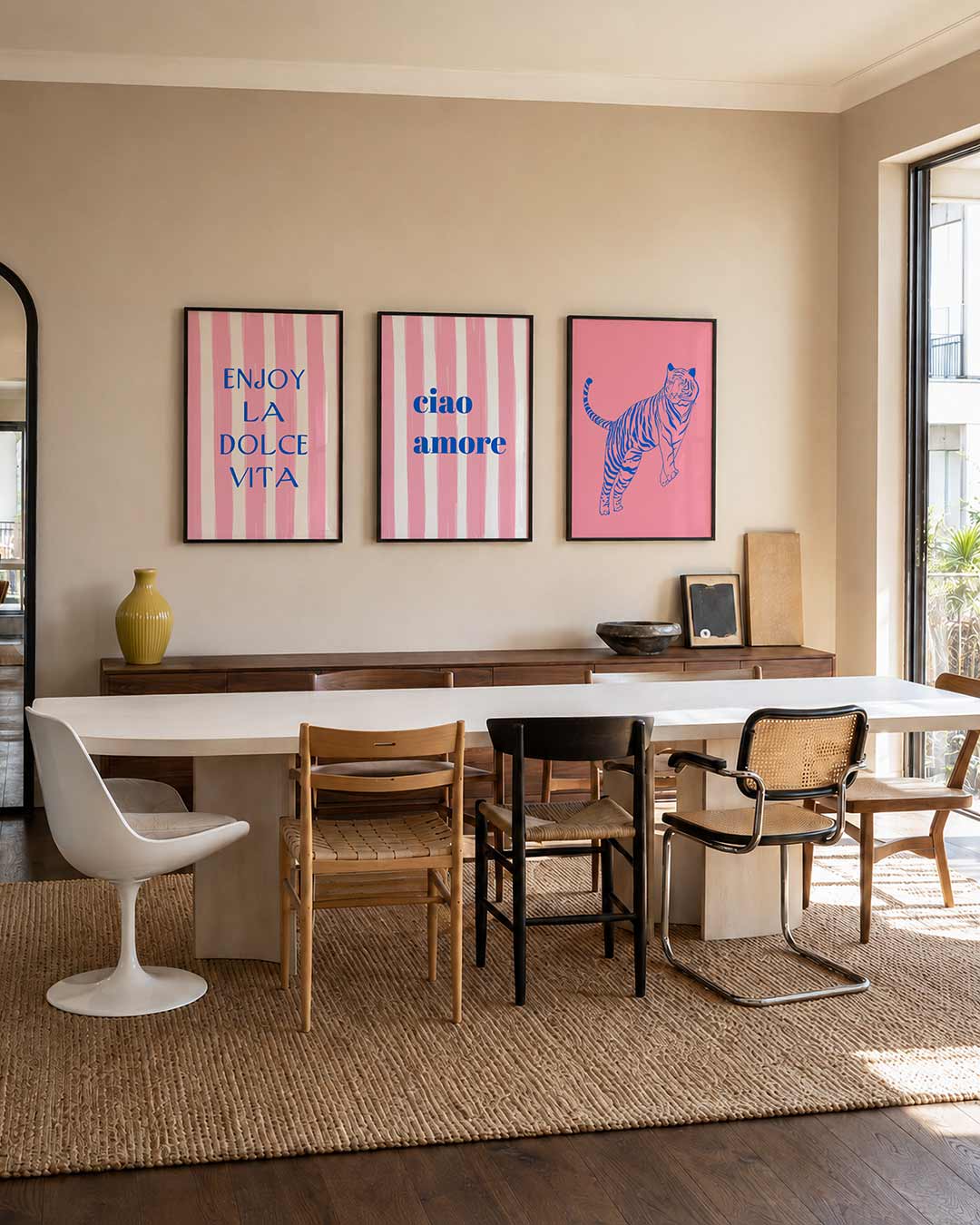 Strepen en woorden Posterset