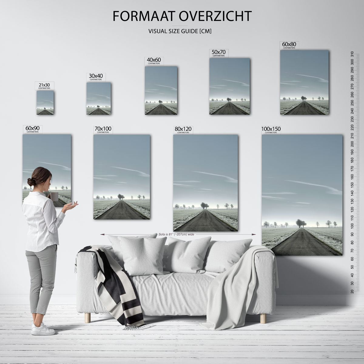 Rustige weglandschap Poster