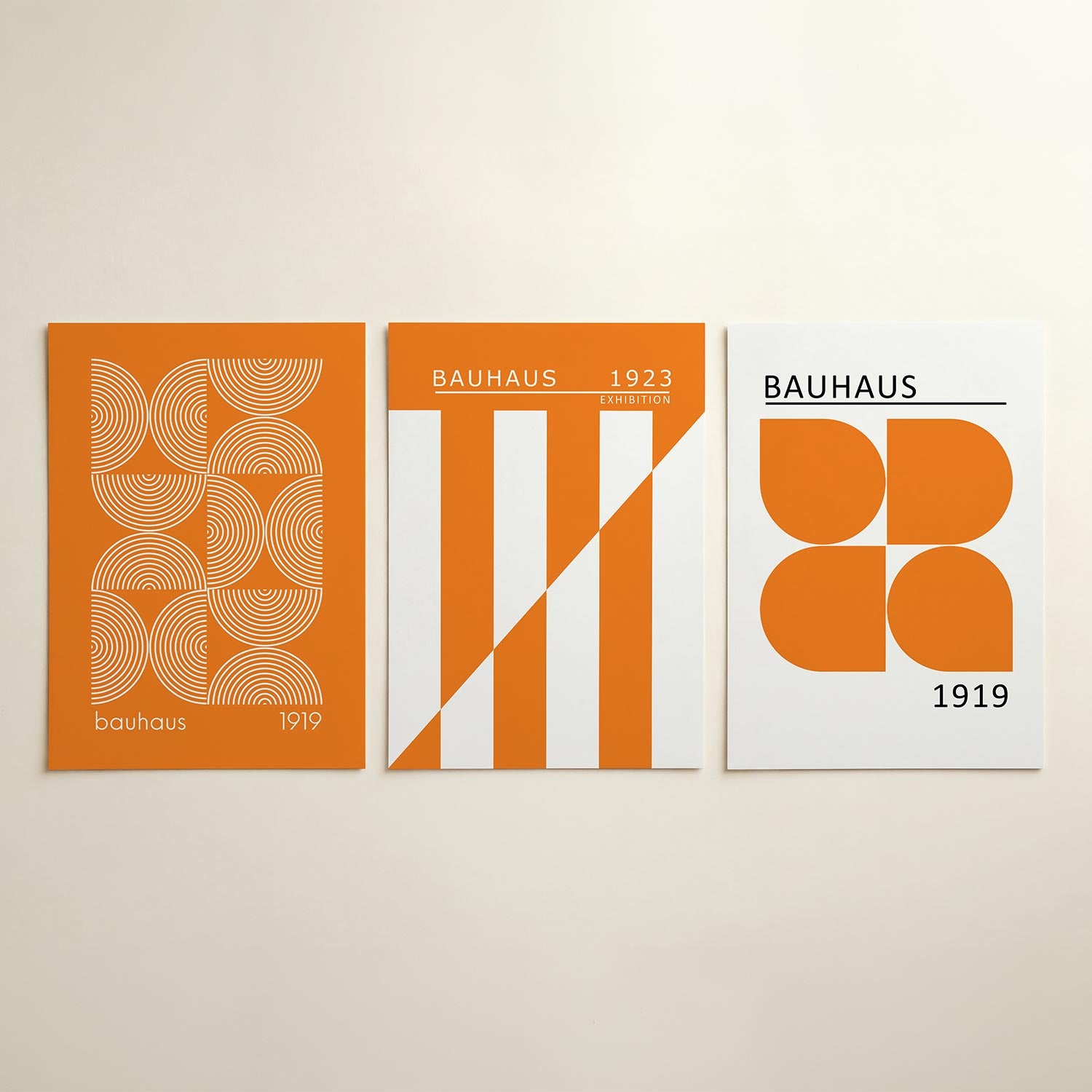Cirkelpatroon oranje Posterset