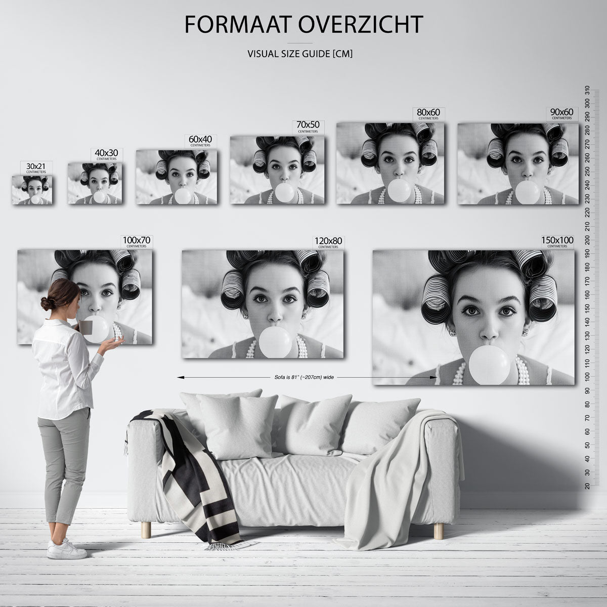 Meisje met kauwgombel Poster