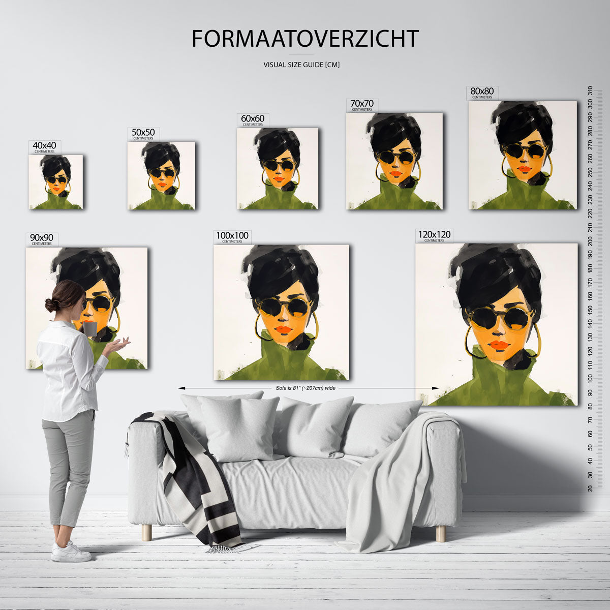 Vrouw met zonnebril Poster