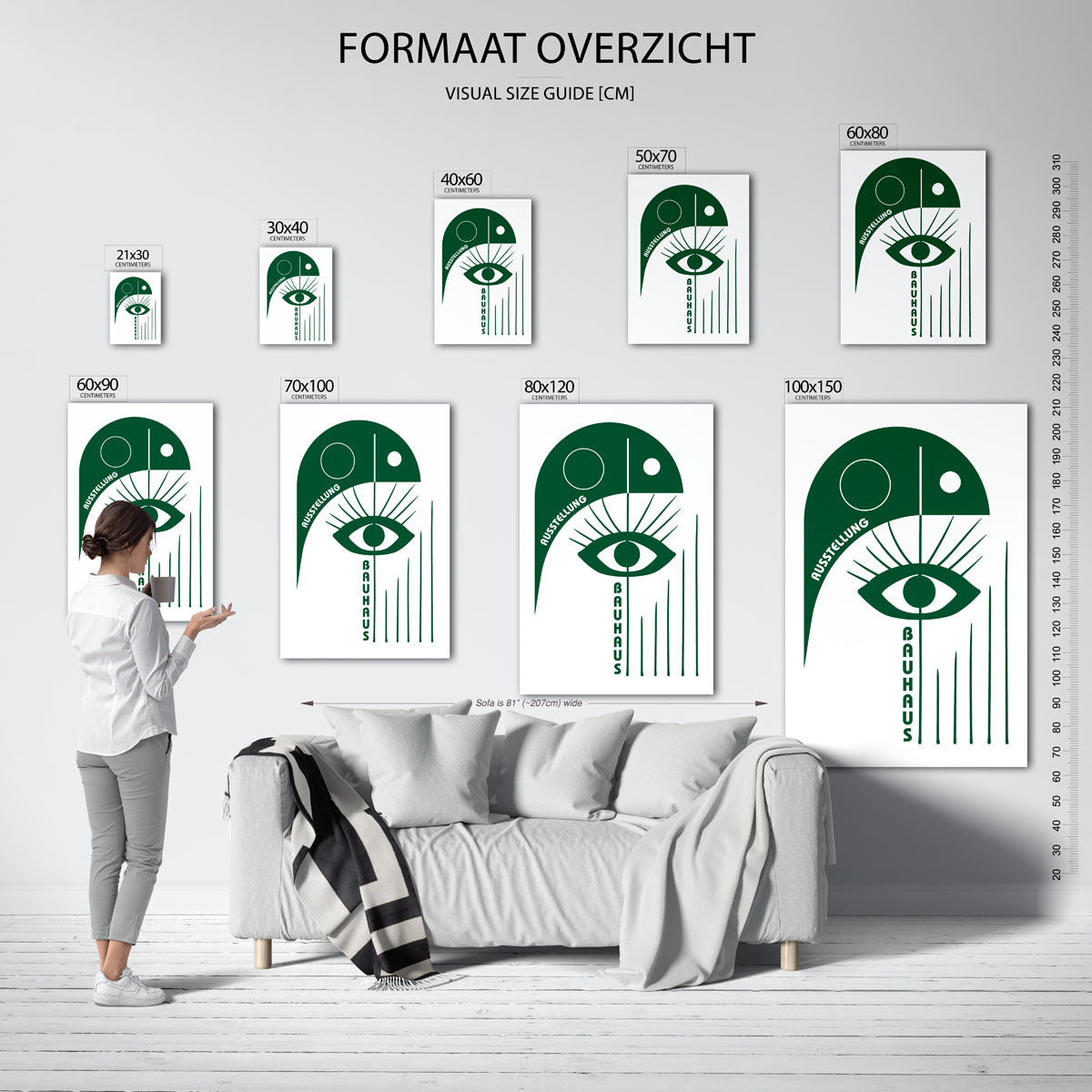 Oog en lijnen Poster