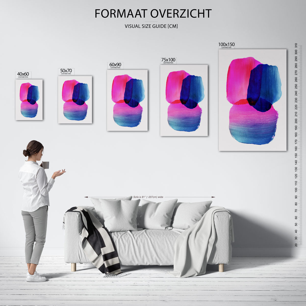 Kleurrijke vormen Kunstwerk