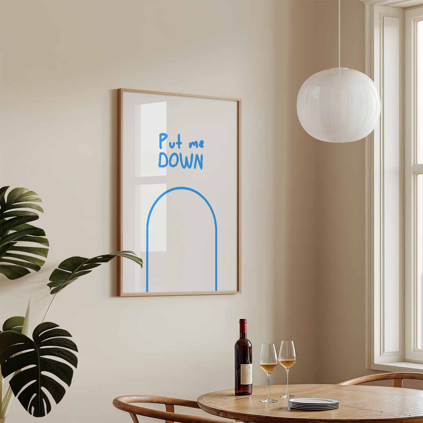 Motiverende Blauwe Poster-WallArtistic