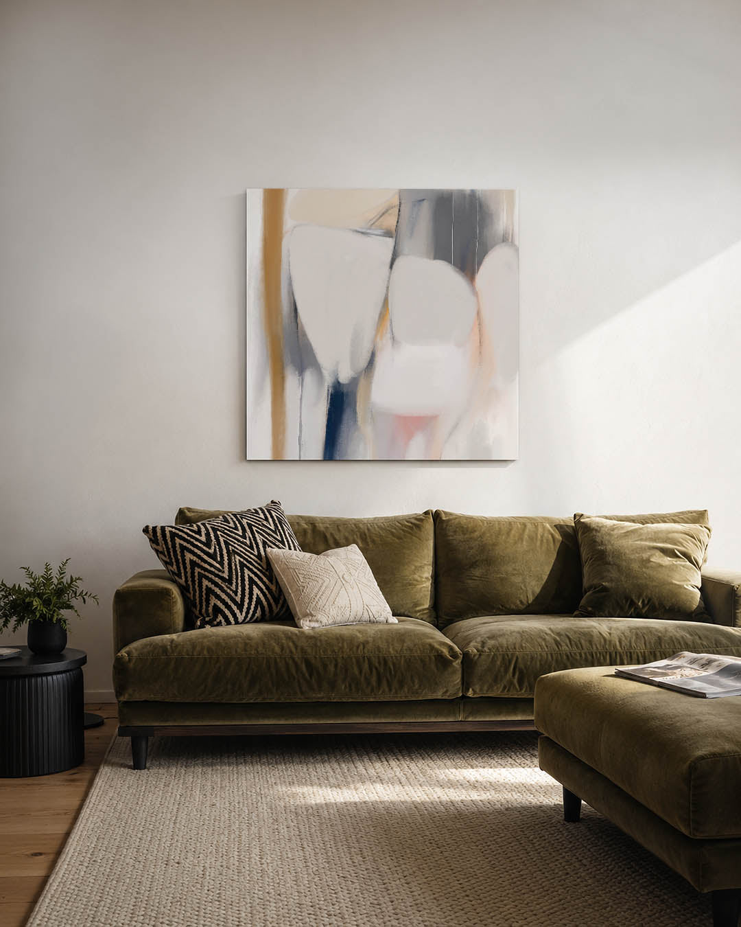 Vloeiende vormen compositie Kunstwerk