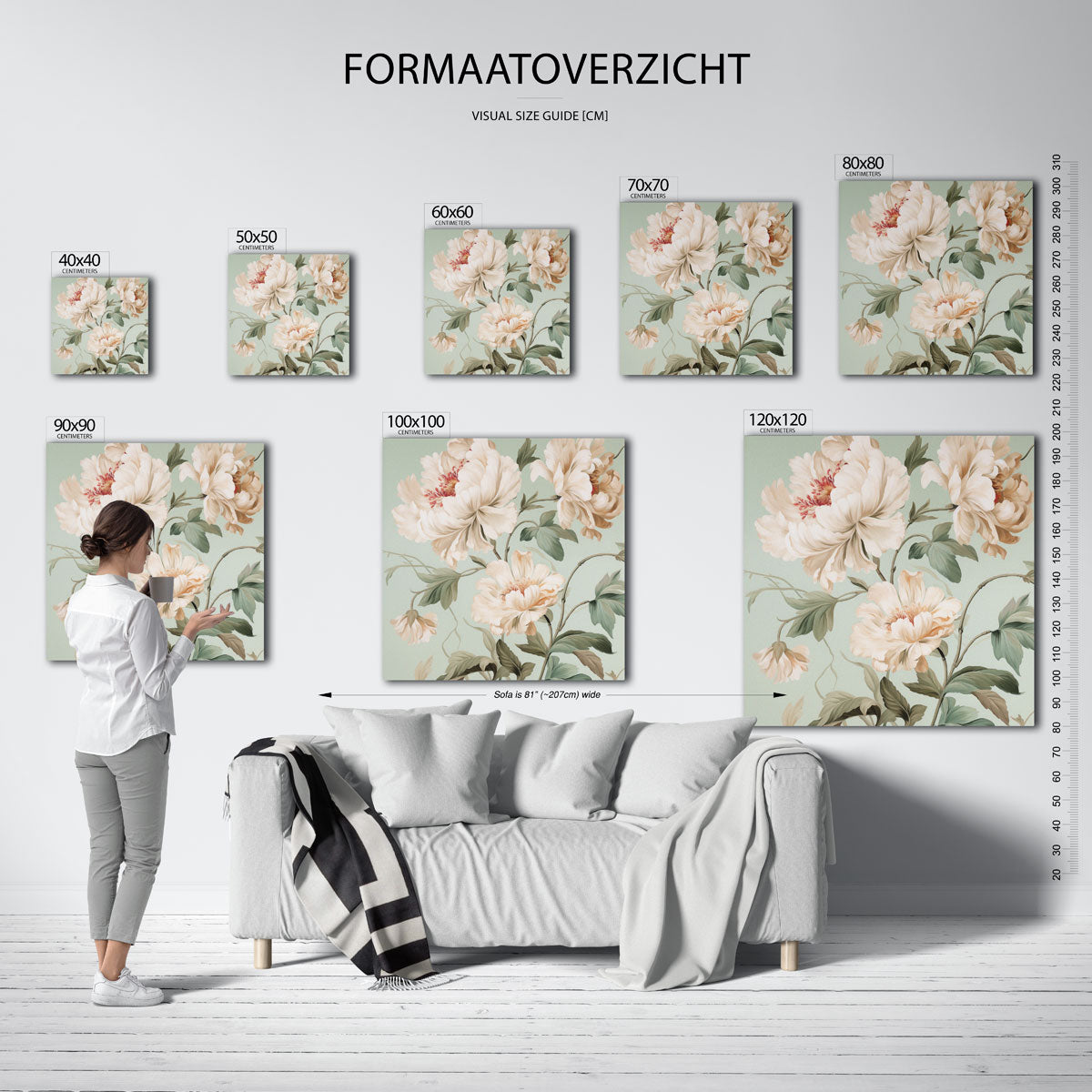 Bloemen en bladeren Poster