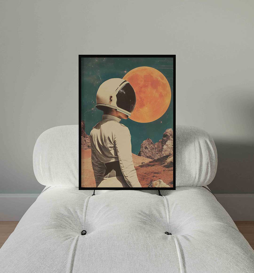 Astronaut en maan Poster