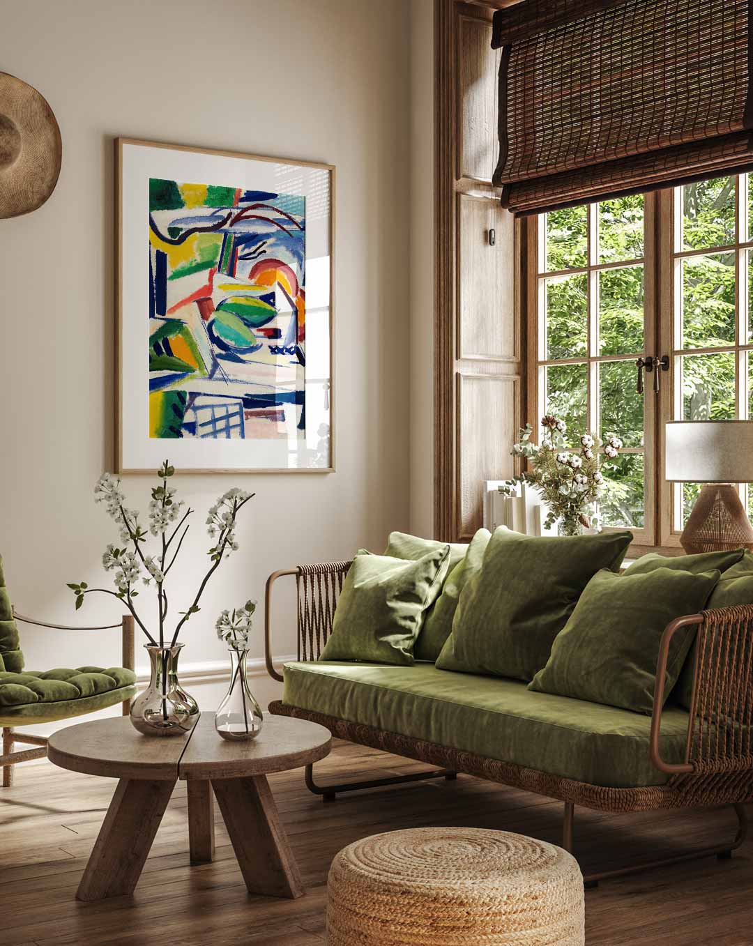 Abstract Landschap Kleuren Poster-WallArtistic