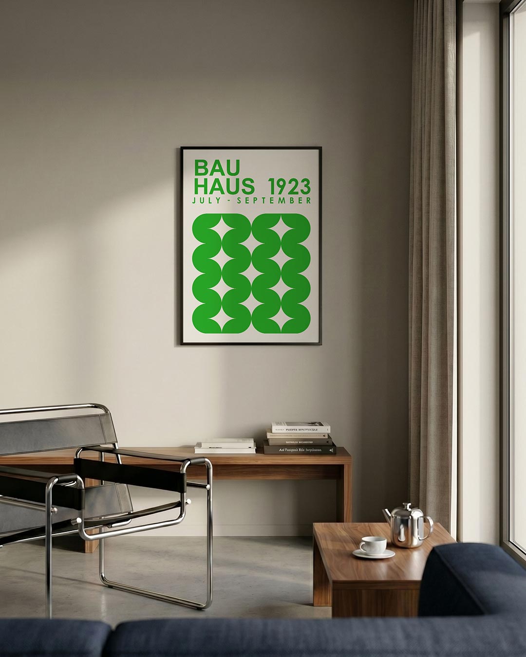 Groene vormritme Poster
