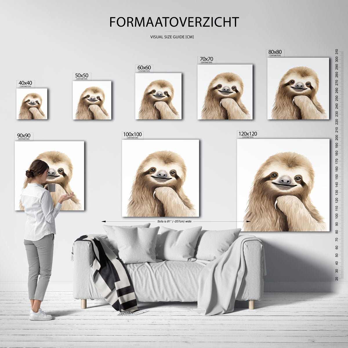 Lachende luiaard Poster
