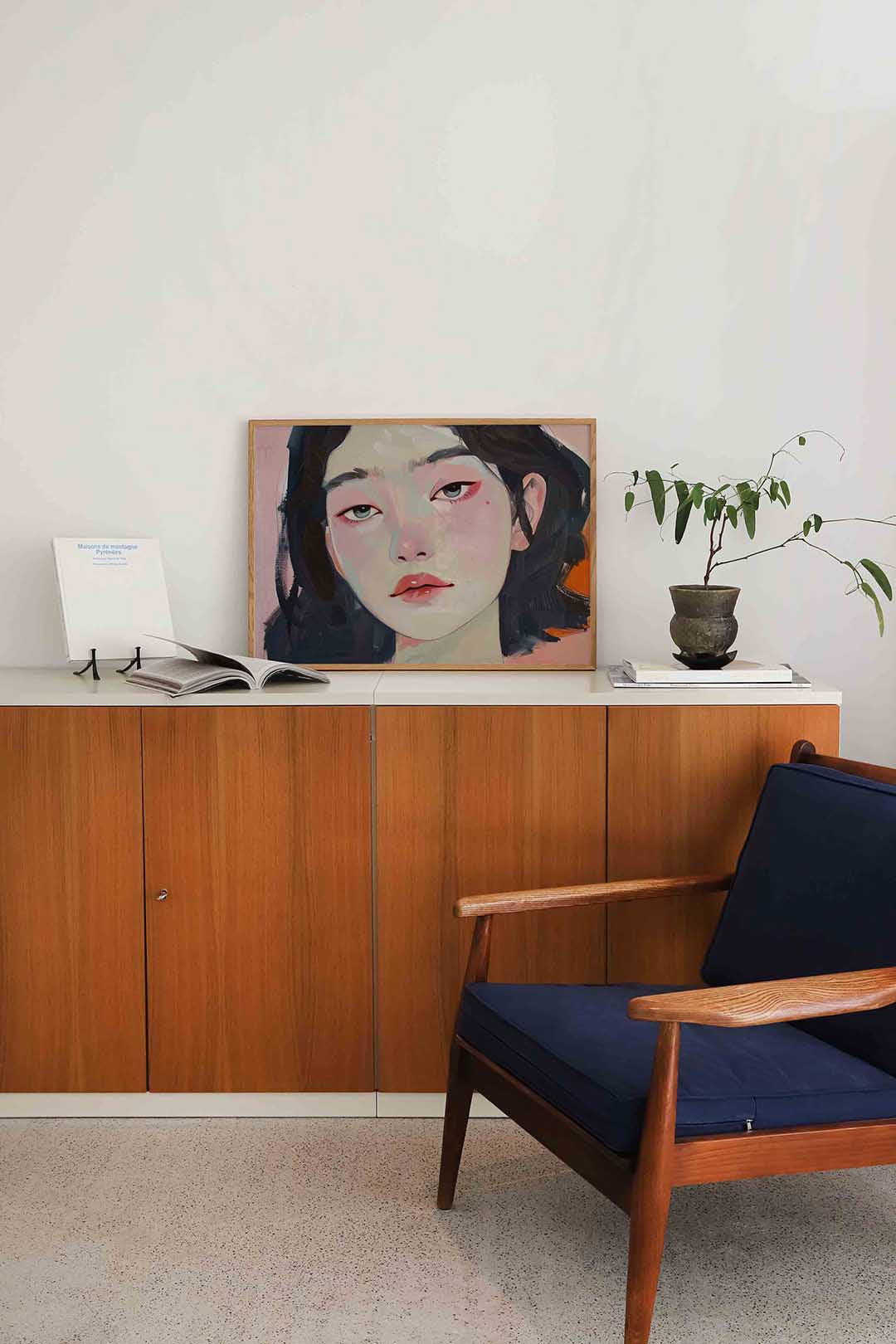 Portret van vrouw Poster