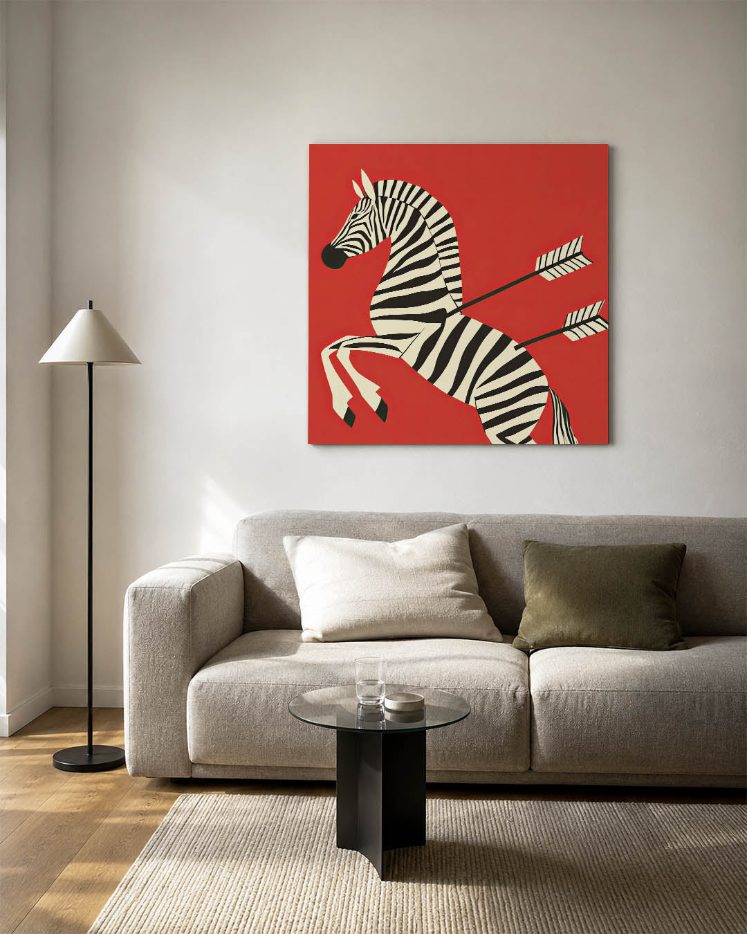 Gestreepte zebra illustratie Kunstwerk