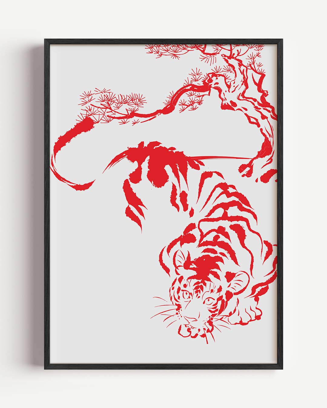 Schilderachtige Tijger Poster-WallArtistic