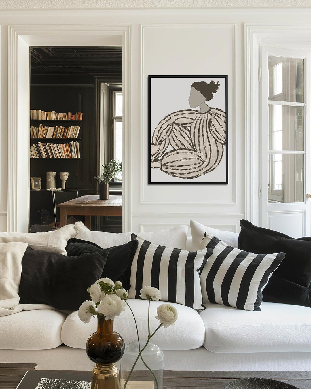 Gestreepte zitting Kunstwerk