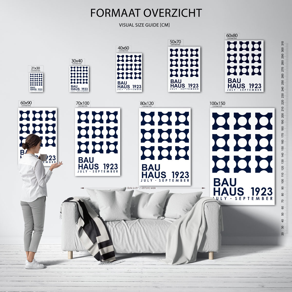 Cirkelpatroon en tekst Poster