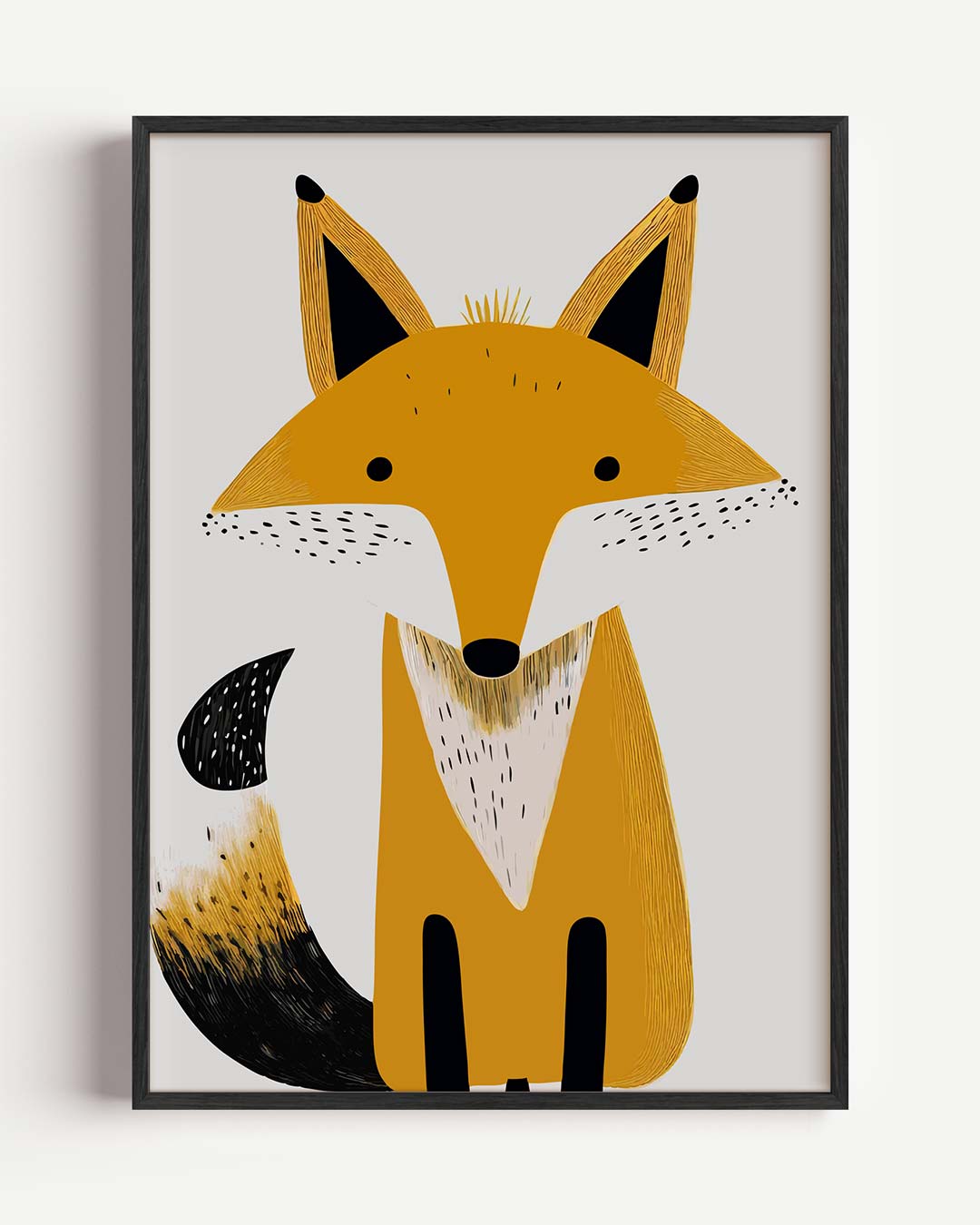 Schattige Vos Illustratie Poster-WallArtistic