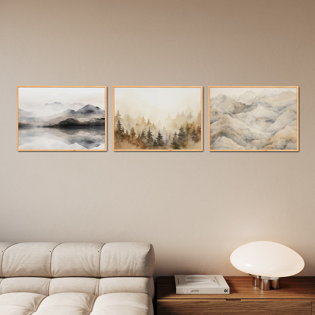 Mistige bergen Posterset