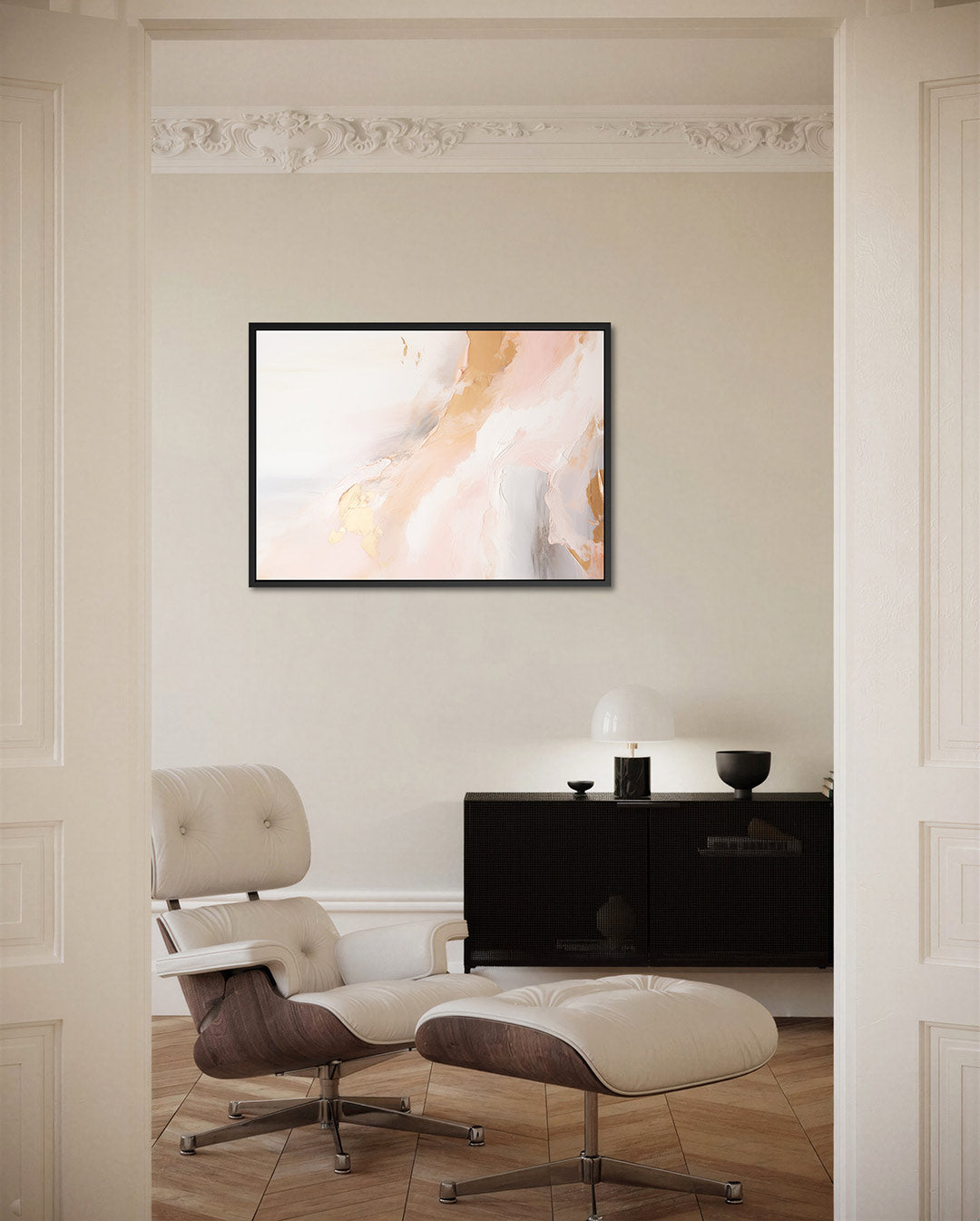Vloeiende kleurencompositie Kunstwerk