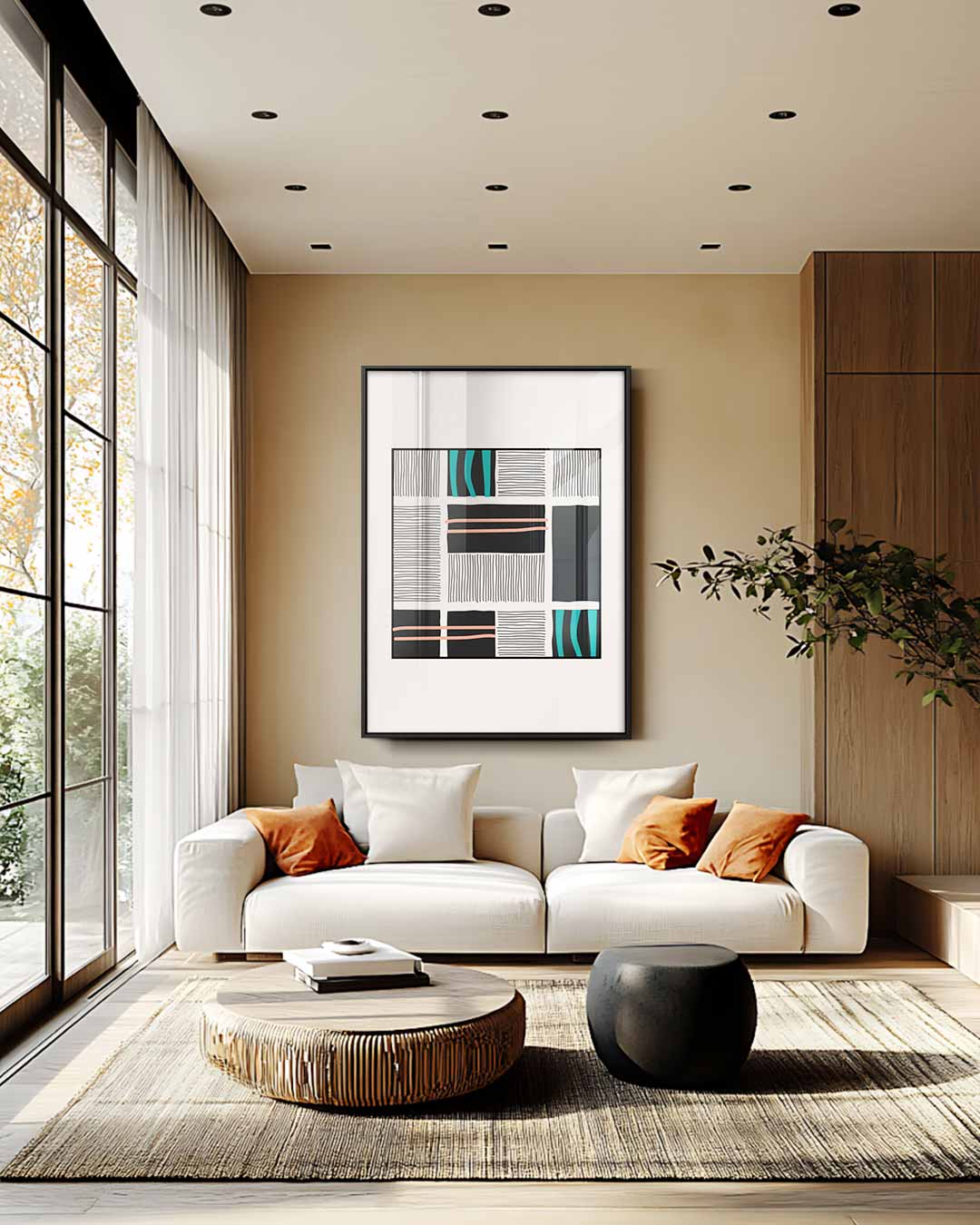 Modern Abstracte Patroonprint Kunstwerk-canvas-dibond-plexiglas-wanddecoratie-WallArtistic