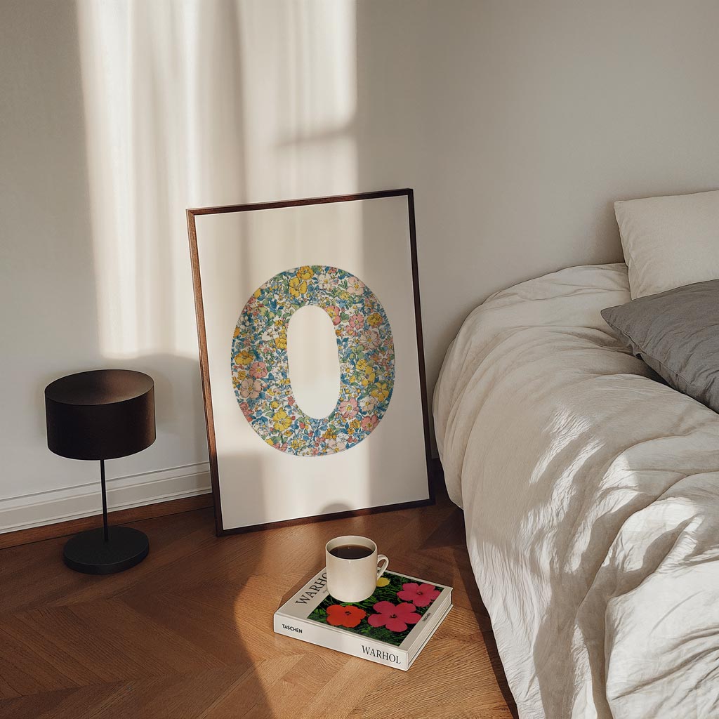 Bloemenpracht Letter O Poster-WallArtistic