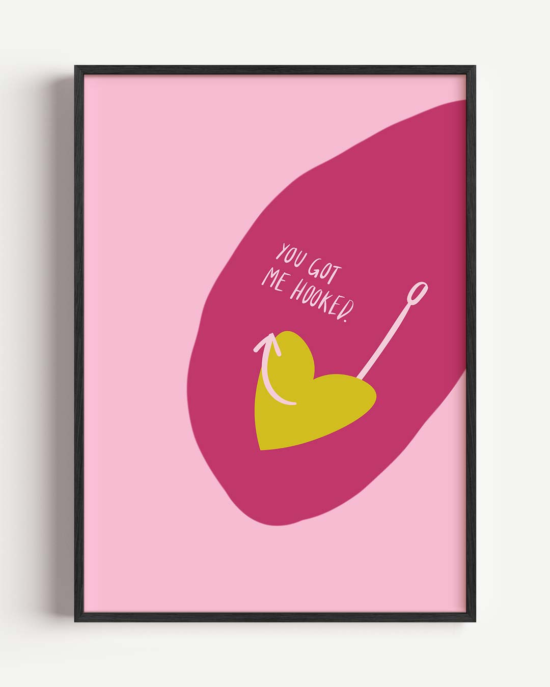 Love Hooked Hart Poster-WallArtistic