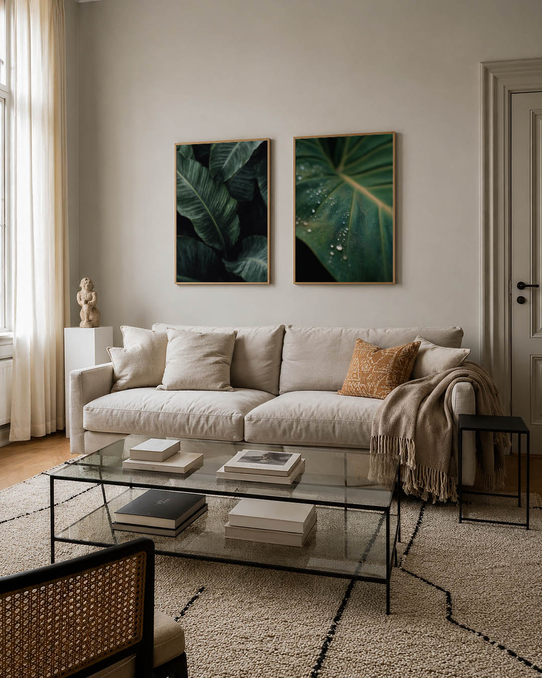 Groene bladtexturen Posterset