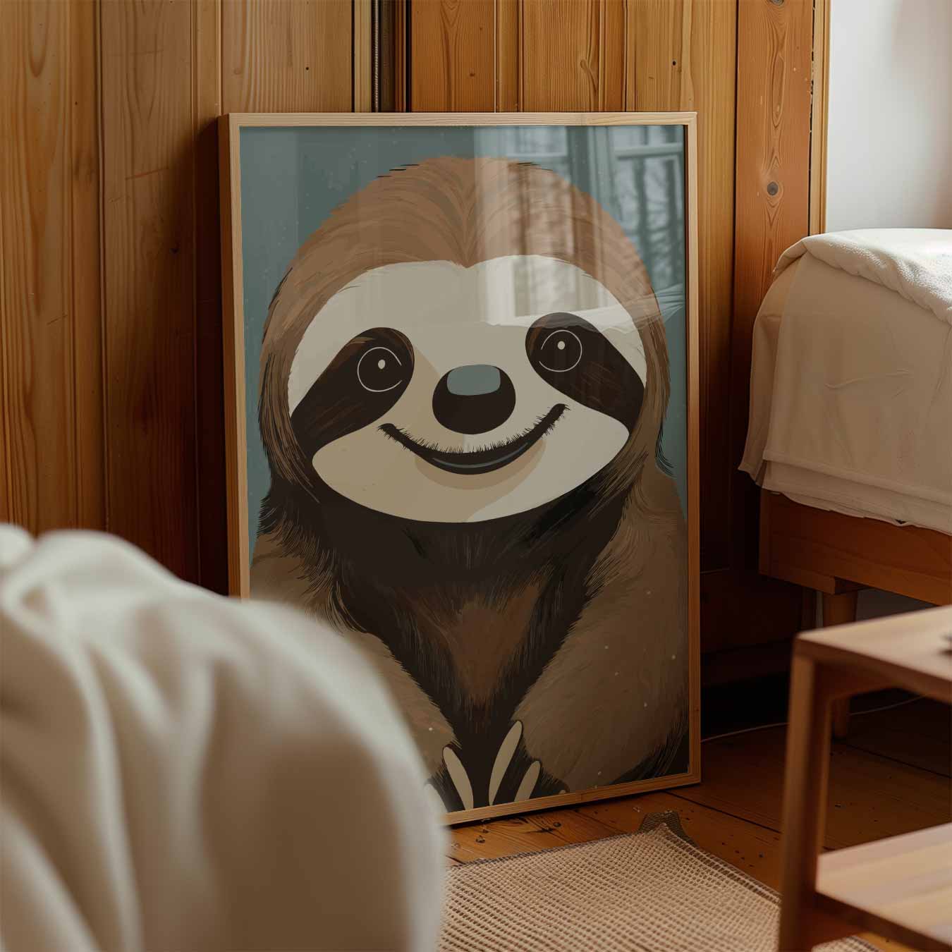 Schattige Luiaard Poster-WallArtistic
