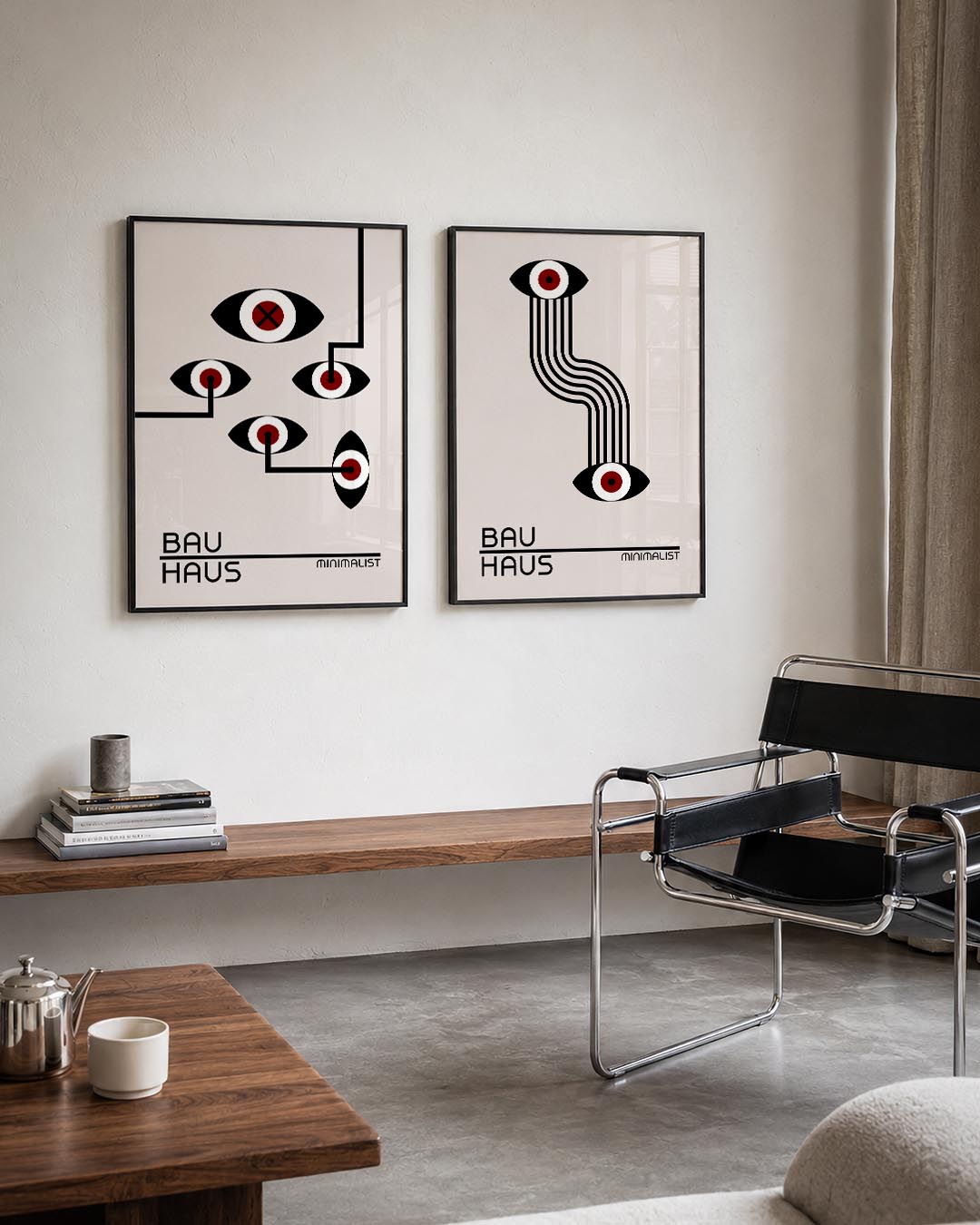 Oog en lijnenspel Posterset