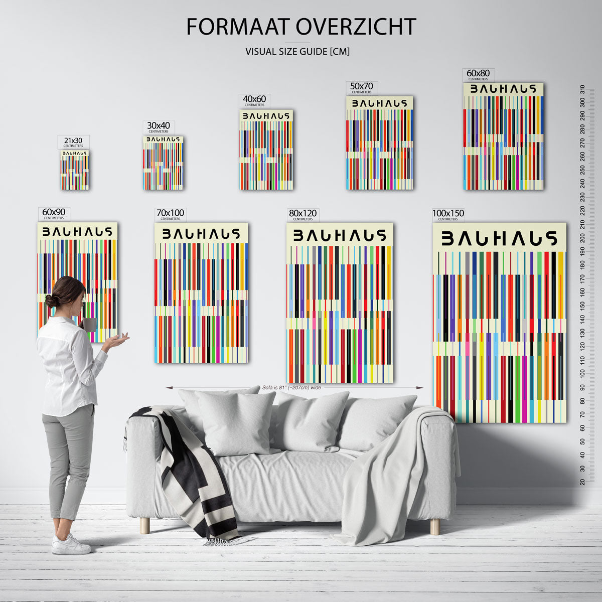 Kleurrijke lijnen Poster