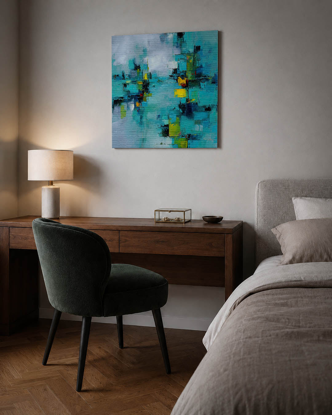 Kleurrijke geometrie Kunstwerk
